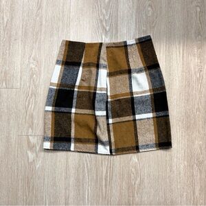 Shein Plaid Flannel Mini Skirt